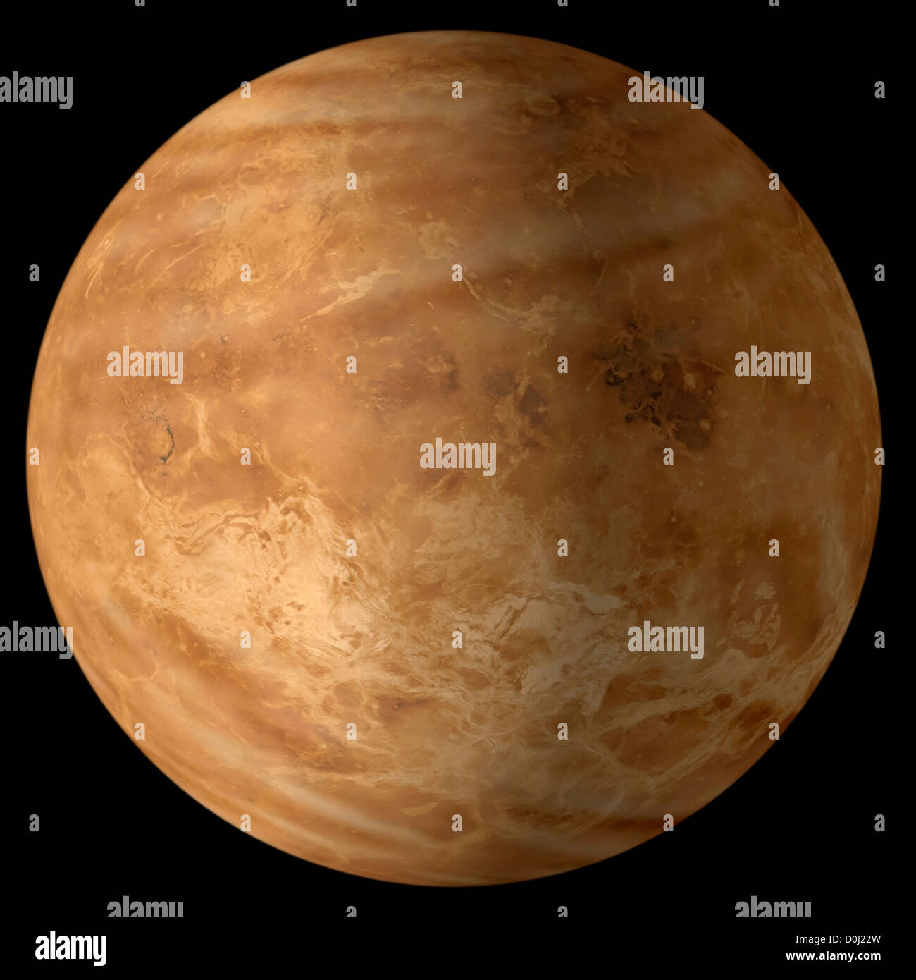 Ilustración digital del planeta Venus Foto de stock