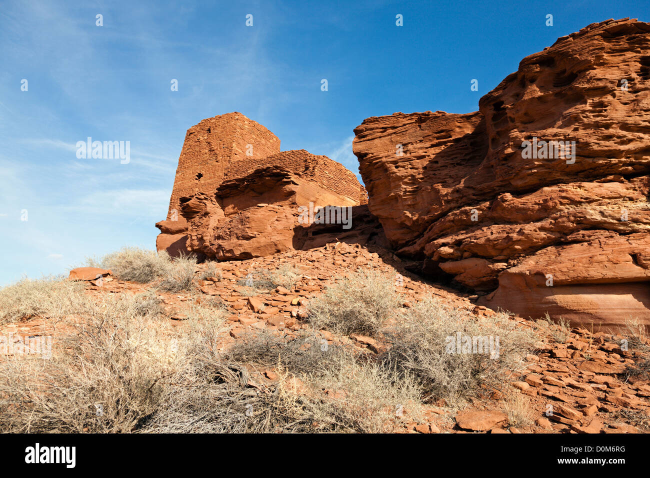 Monumento Nacional Wupatki en Arizona Foto de stock