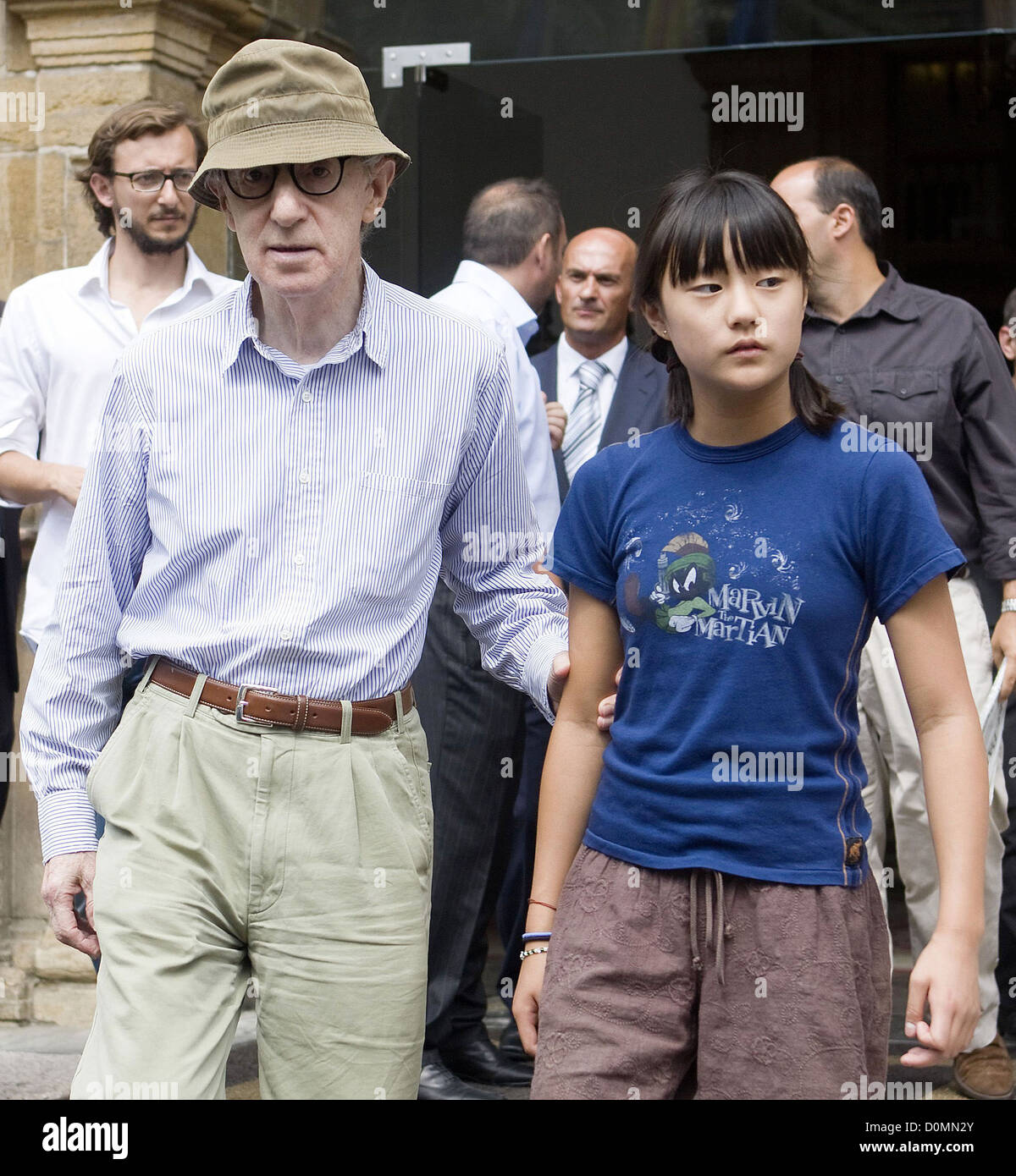 Director Woody Allen con la hija de Bechet en unas vacaciones en Oviedo Oviedo, España 23.08.