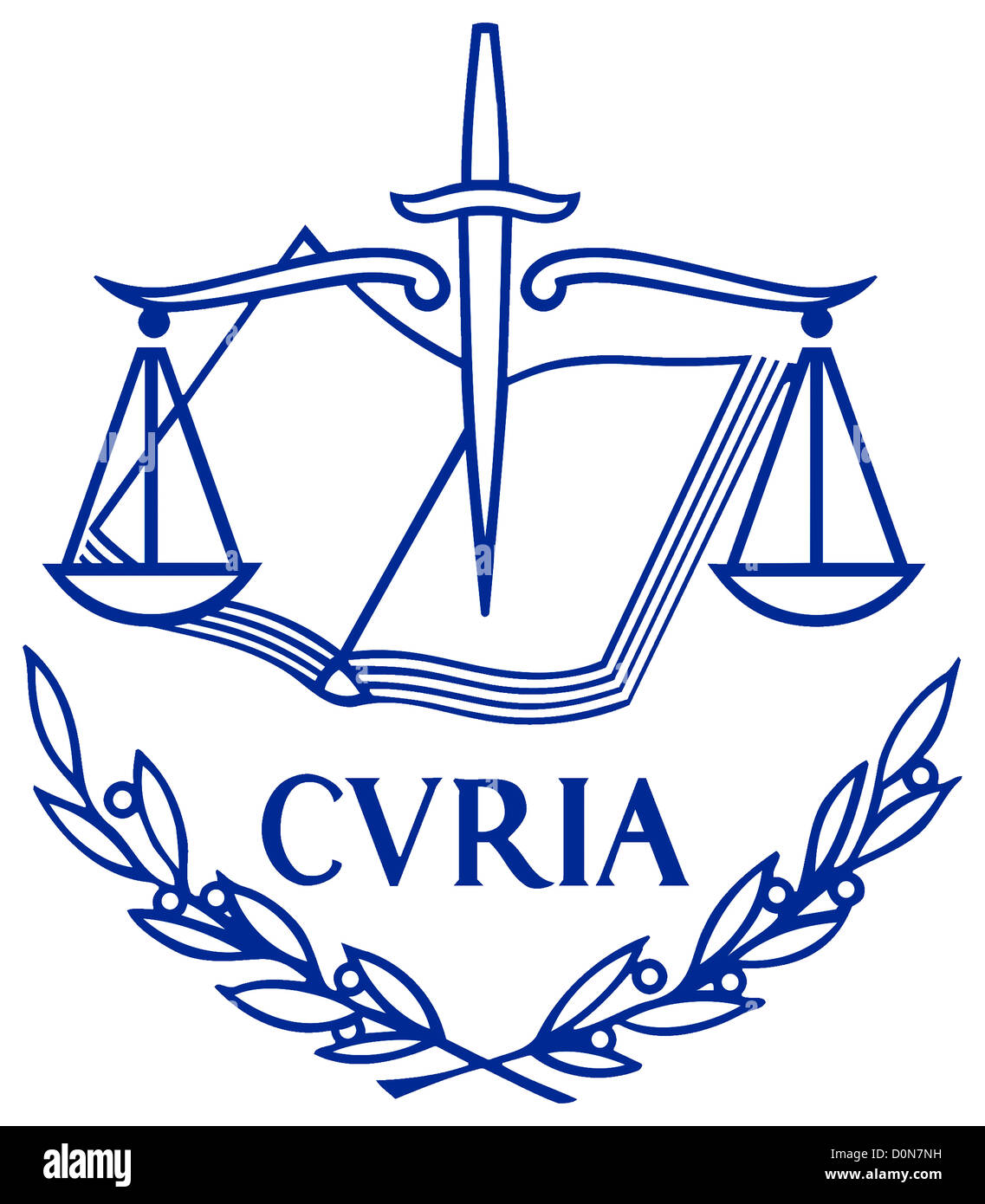 Logotipo del Tribunal Europeo de Justicia de la Unión Europea con sede en Luxemburgo Fotografía Logotipo del Tribunal Europeo de Justicia de la Unión Europea con sede en Luxemburgo Fotografía
