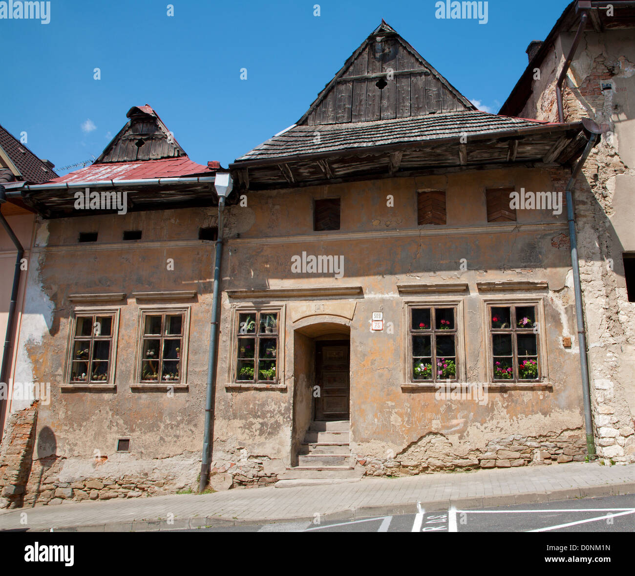 Antigua casa de Levoca - Eslovaquia Foto de stock