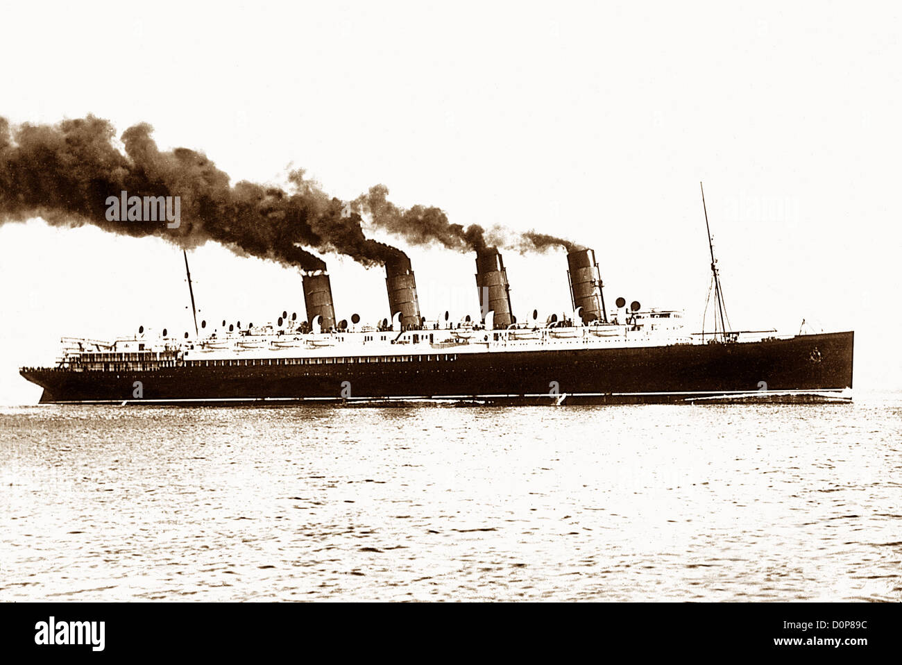 RMS Lusitania período Eduardiano Foto de stock