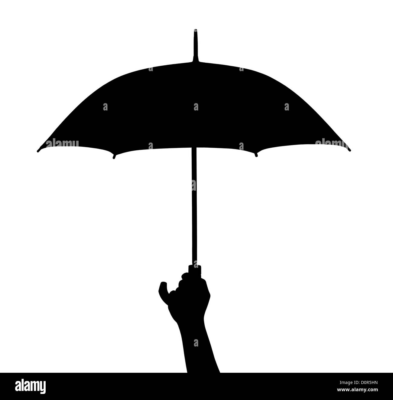Paraguas de mano Imágenes de stock en blanco y negro - Alamy