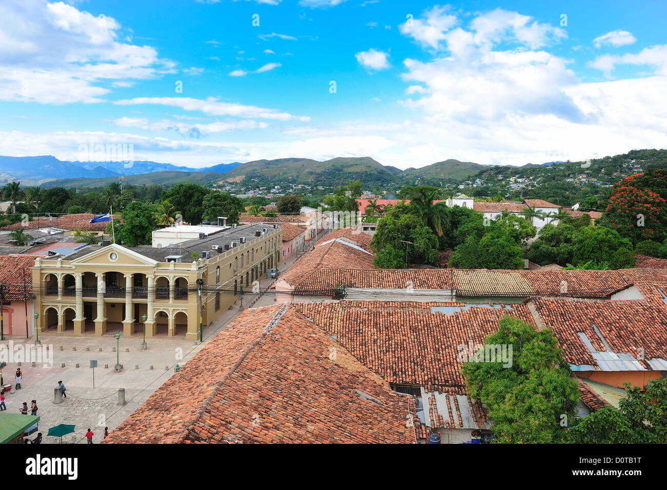 Ver, Comayagua, ciudad, América Central, Honduras, techos Foto de stock