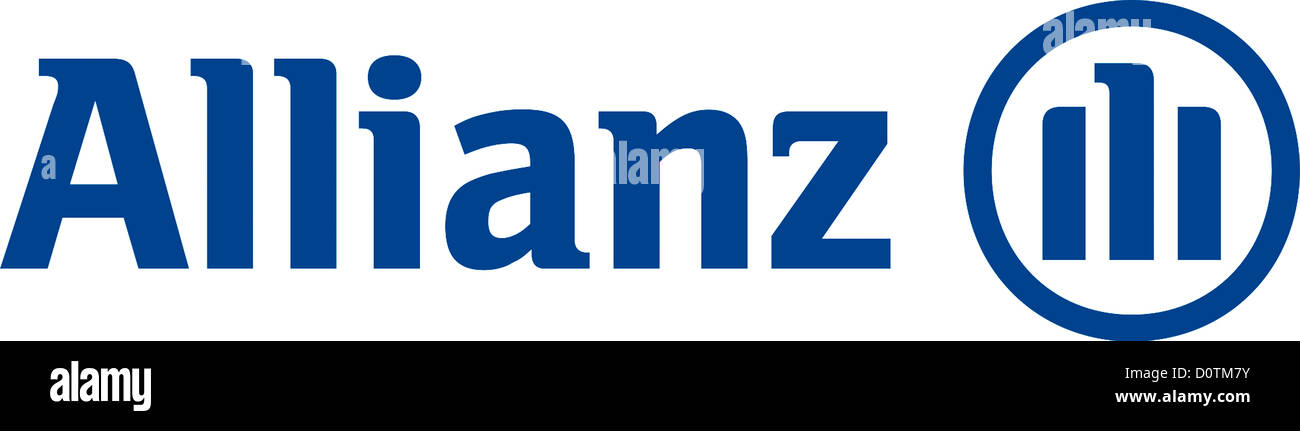 Logotipo de servicios financieros y de seguros alemana Allianz, compañía con sede en Múnich. Foto de stock
