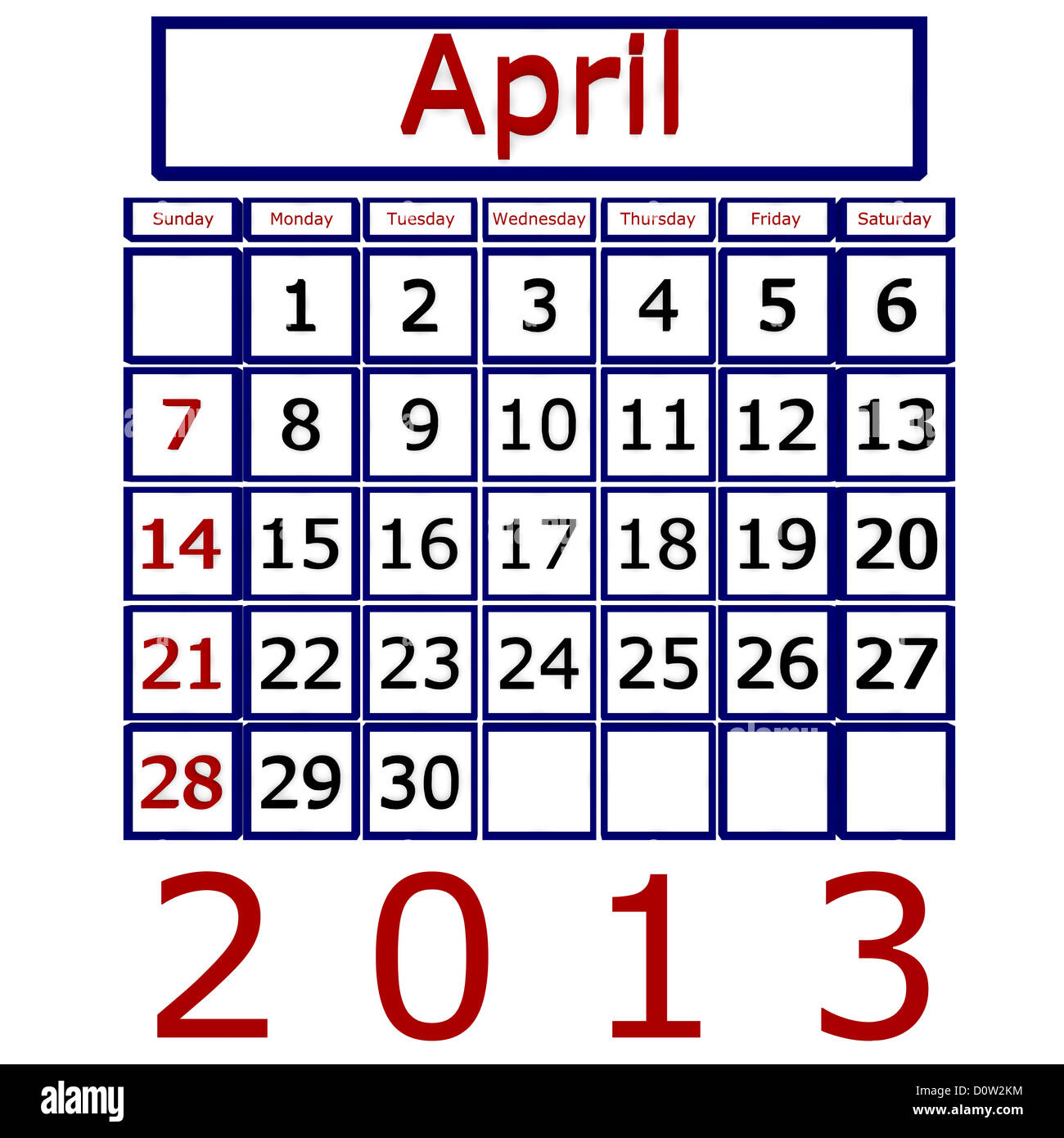 Calendario 2013 fotografías e imágenes de alta resolución - Alamy