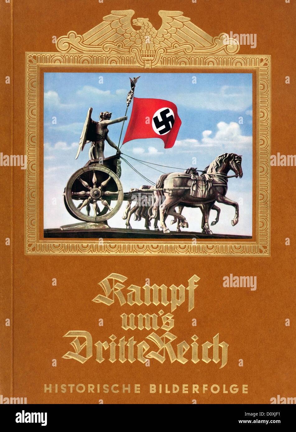 Lucha por el Tercer Reich, tarjeta de cigarrillos, álbum Nazi, Reemtsma, Hamburgo, Tercer Reich, Alemania, en 1933, la propaganda, las SS, Quadri Foto de stock