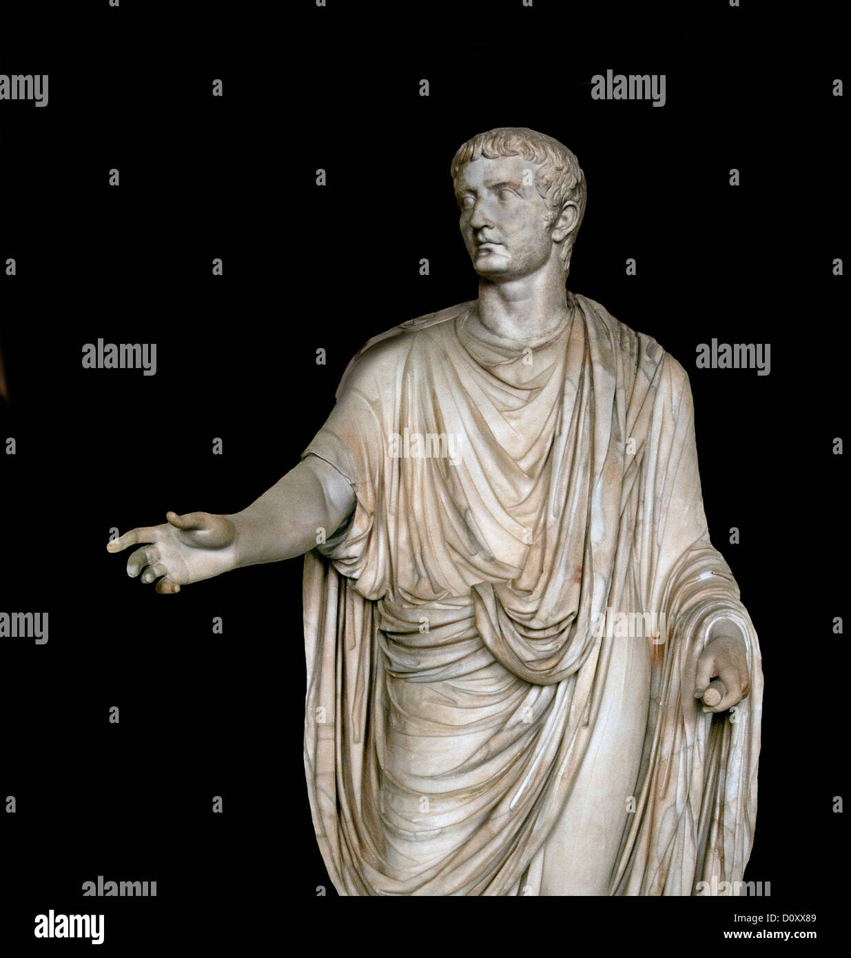 Augusto emperador romano Tiberio nacido Tiberius Claudius Nero 42 BC - 16 AD Roma Italia italiano Foto de stock