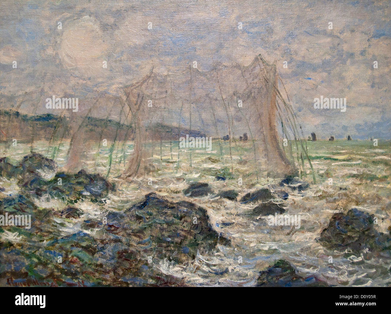 Redes de Pesca en Pourville 1882 Claude Monet 1840-1926 Francia Foto de stock