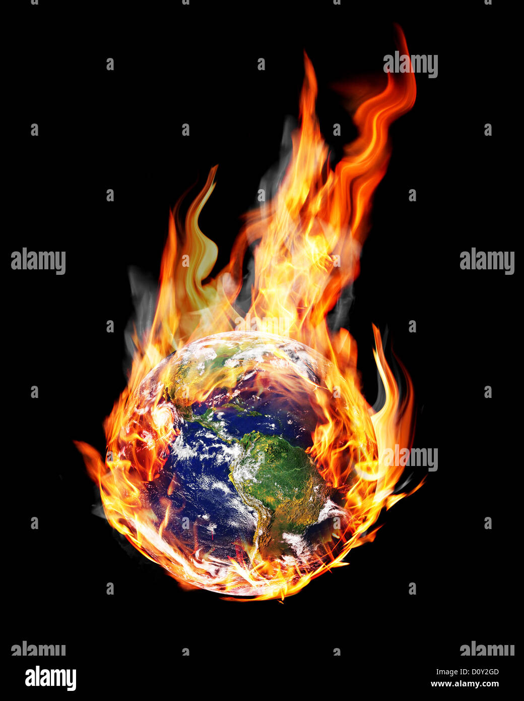 fuego de globo Foto de stock
