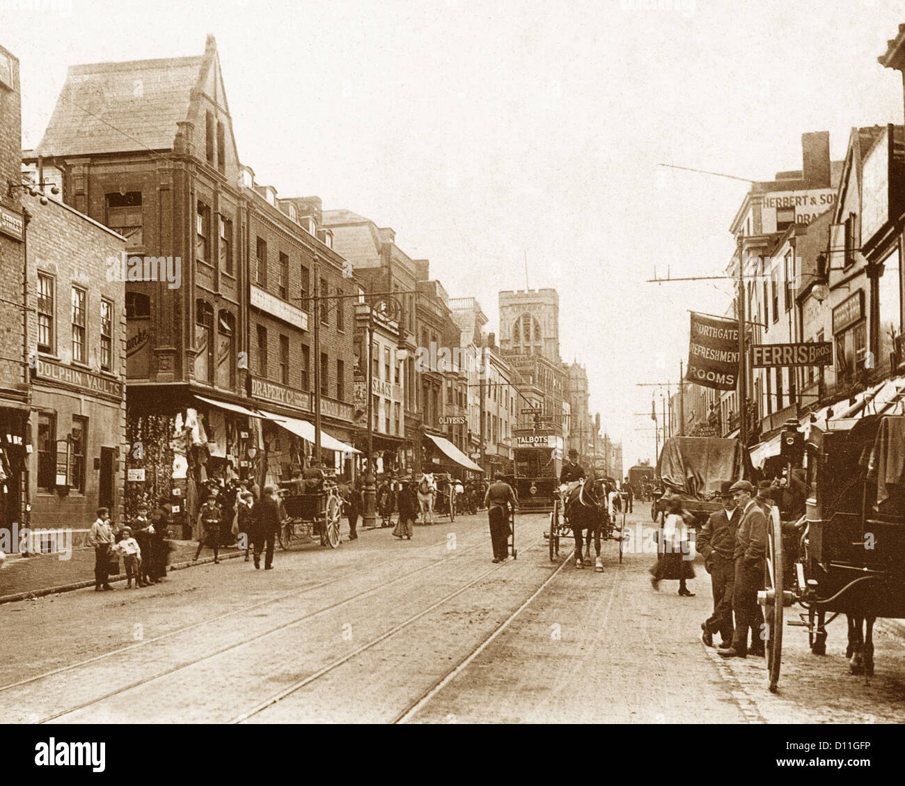 Northgate Gloucester período Eduardiano Foto de stock