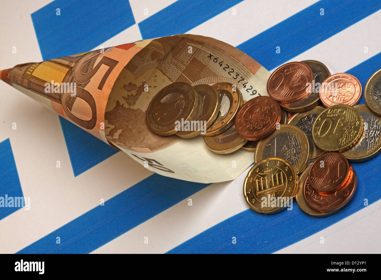 Cornucopia financiera para Grecia Foto de stock