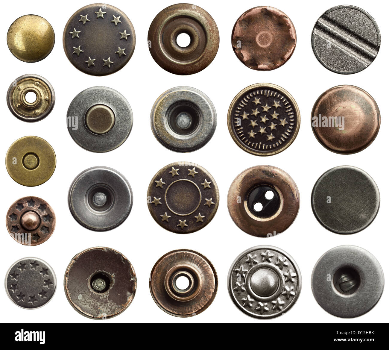 Metal jeans botones y remaches Fotografía de stock - Alamy