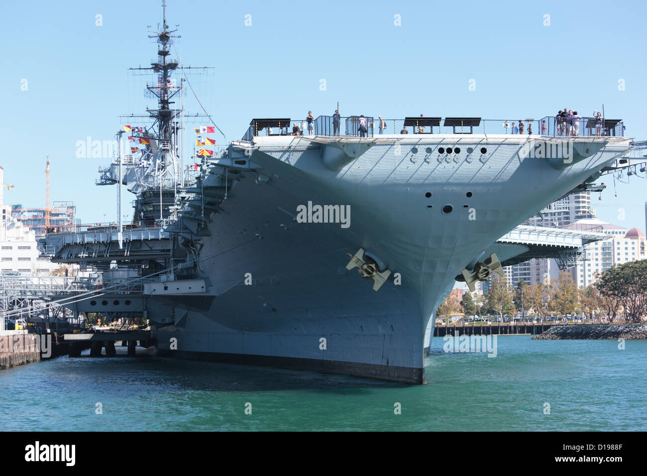 Portaaviones USS Midway en San Diego, California, USA. Foto de stock