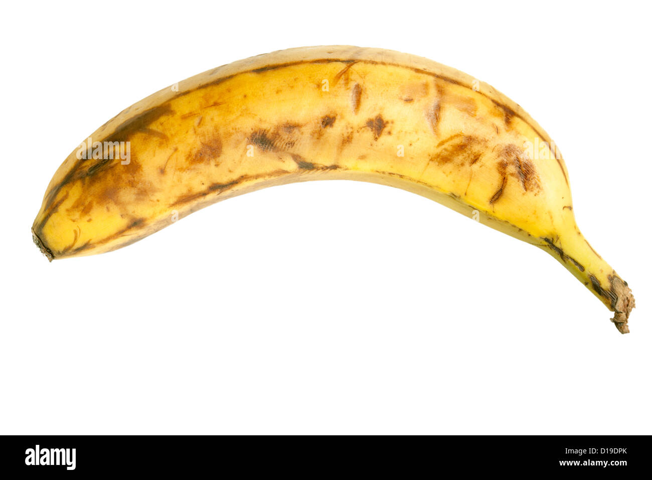 Plátano con la piel marrón Foto de stock