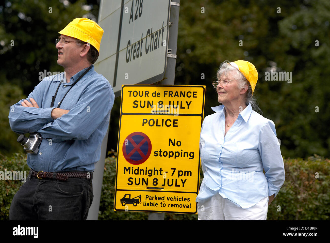 El Tour de Francia pasa a través Bethersden Kent en julio de 2007, la única vez que el Tour ha sido celebrado en el Reino Unido. El tour comenzará por segunda vez en el Reino Unido, en Leeds, en 2014. Foto de stock