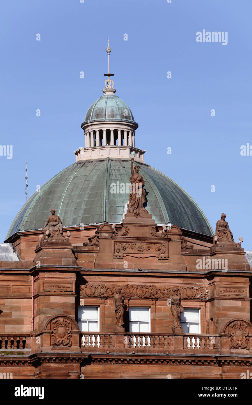 People's Palace Glasgow, detalle arquitectónico de la cúpula, Glasgow Green, Escocia, Reino Unido Foto de stock