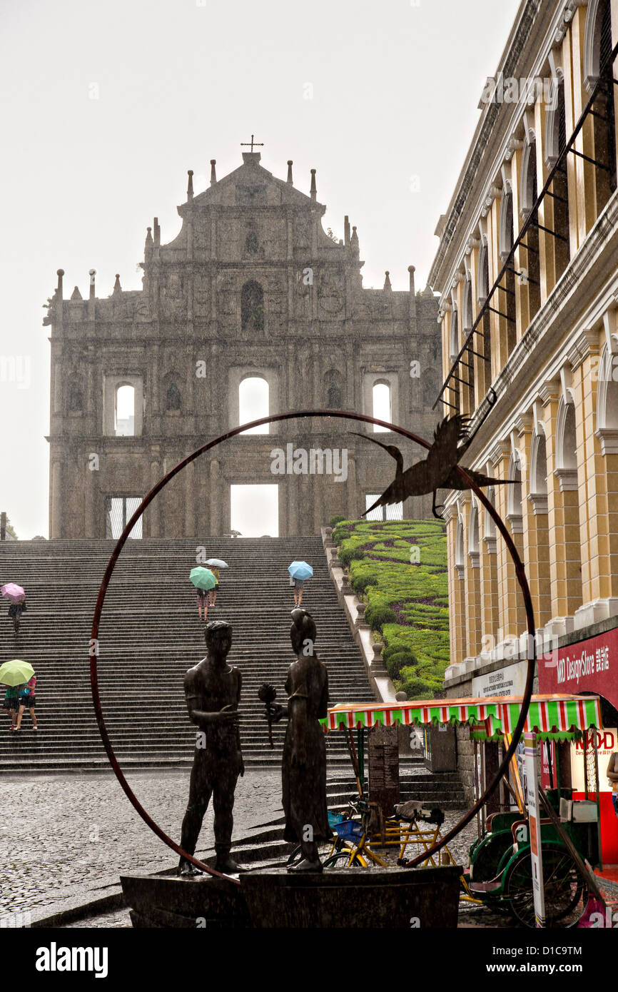 Ruinas de San Pablo en Macao. Foto de stock