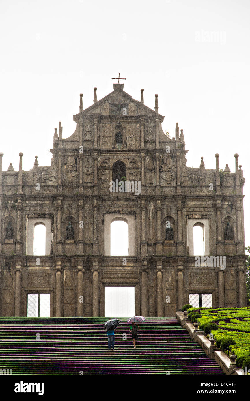 Ruinas de San Pablo en Macao. Foto de stock