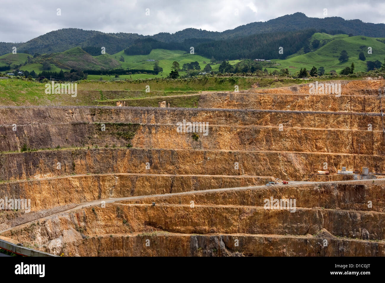 'Martha Mine', una mina de oro a cielo abierto, Waihi, región Coromandel, Isla del Norte, Nueva Zelanda. Foto de stock