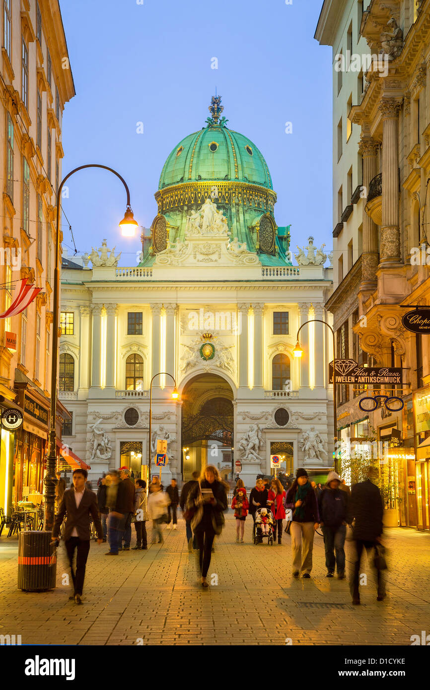 Austria, Viena, Kohlmarkt Street Foto de stock