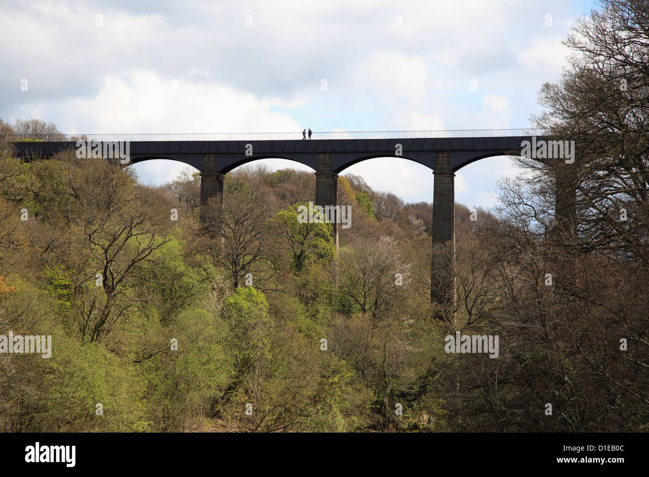 Acueducto Pontcysyllte, Llangollen, Dee Valley, Denbighshire, Gales del Norte, Gales, Reino Unido, Europa Foto de stock