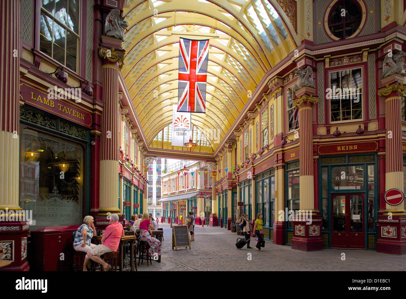 Mercado Leadenhall, Ciudad de Londres, Inglaterra, Reino Unido, Europa Foto de stock