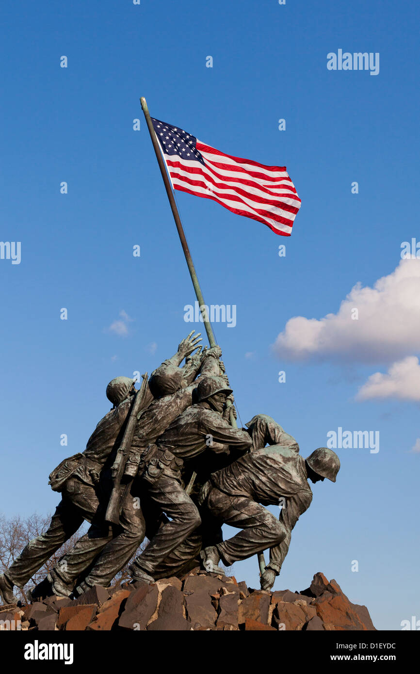 US Marine Corps Memorial - Washington, DC, EE.UU. Foto de stock