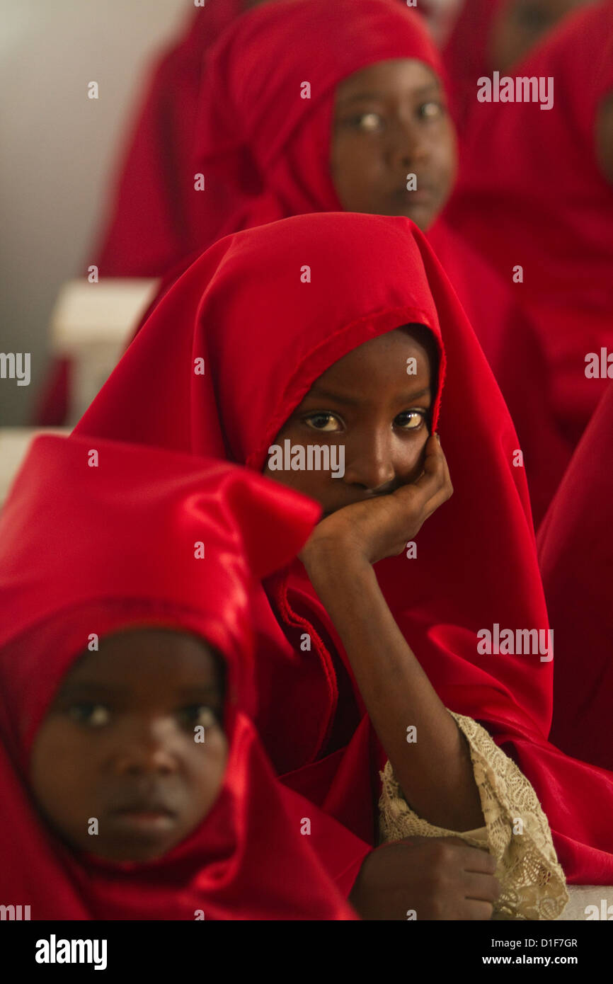 La escuela islámica para niñas en Mogadishu, Somalia Foto de stock