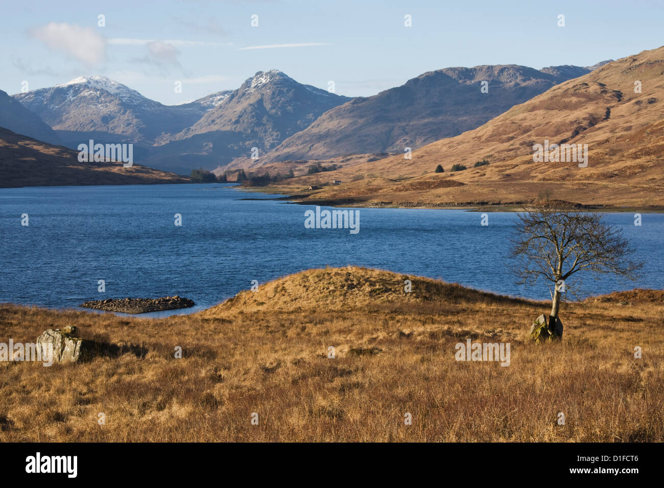 Loch Arklet, Trossachs, Escocia, Reino Unido, Europa Foto de stock