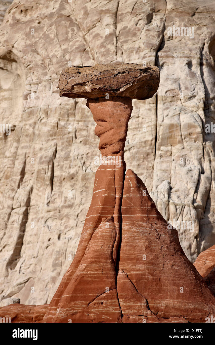 Toadstool hoodoo, Grand Staircase-Escalante National Monument, Utah, Estados Unidos de América, América del Norte Foto de stock