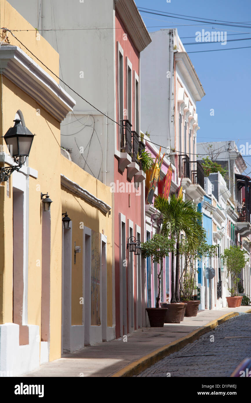 La ciudad colonial, San Juan, Puerto Rico, Antillas, Caribe, Estados Unidos  de América, América Central Fotografía de stock - Alamy