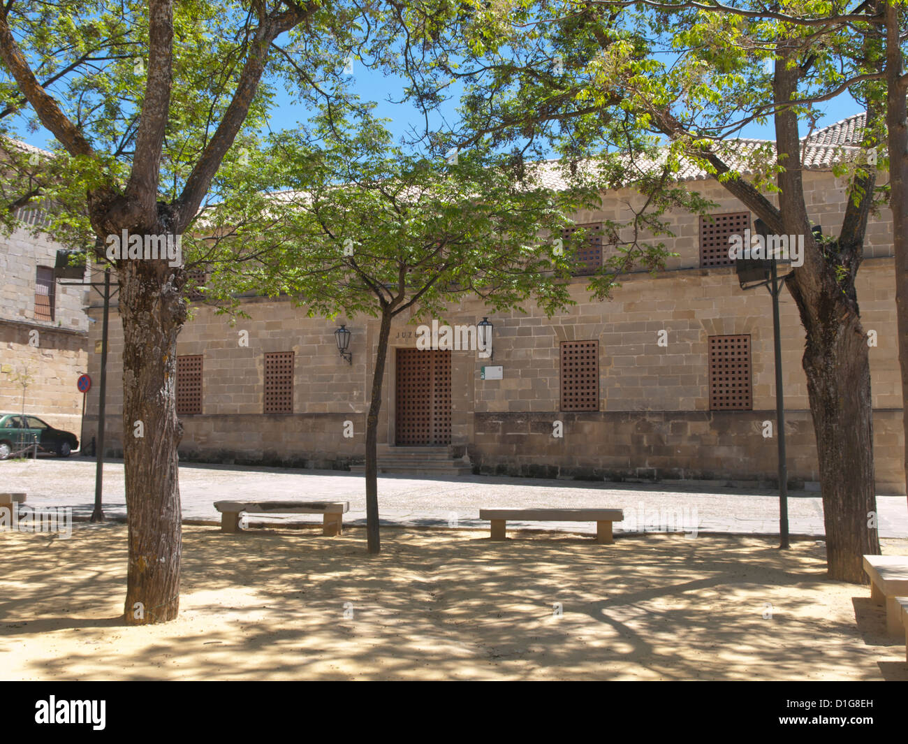 Úbeda en Andalucía España es un sitio del patrimonio mundial de la Unesco con palacios renacentistas e iglesias, edificio de tribunales, juzgados  Foto de stock