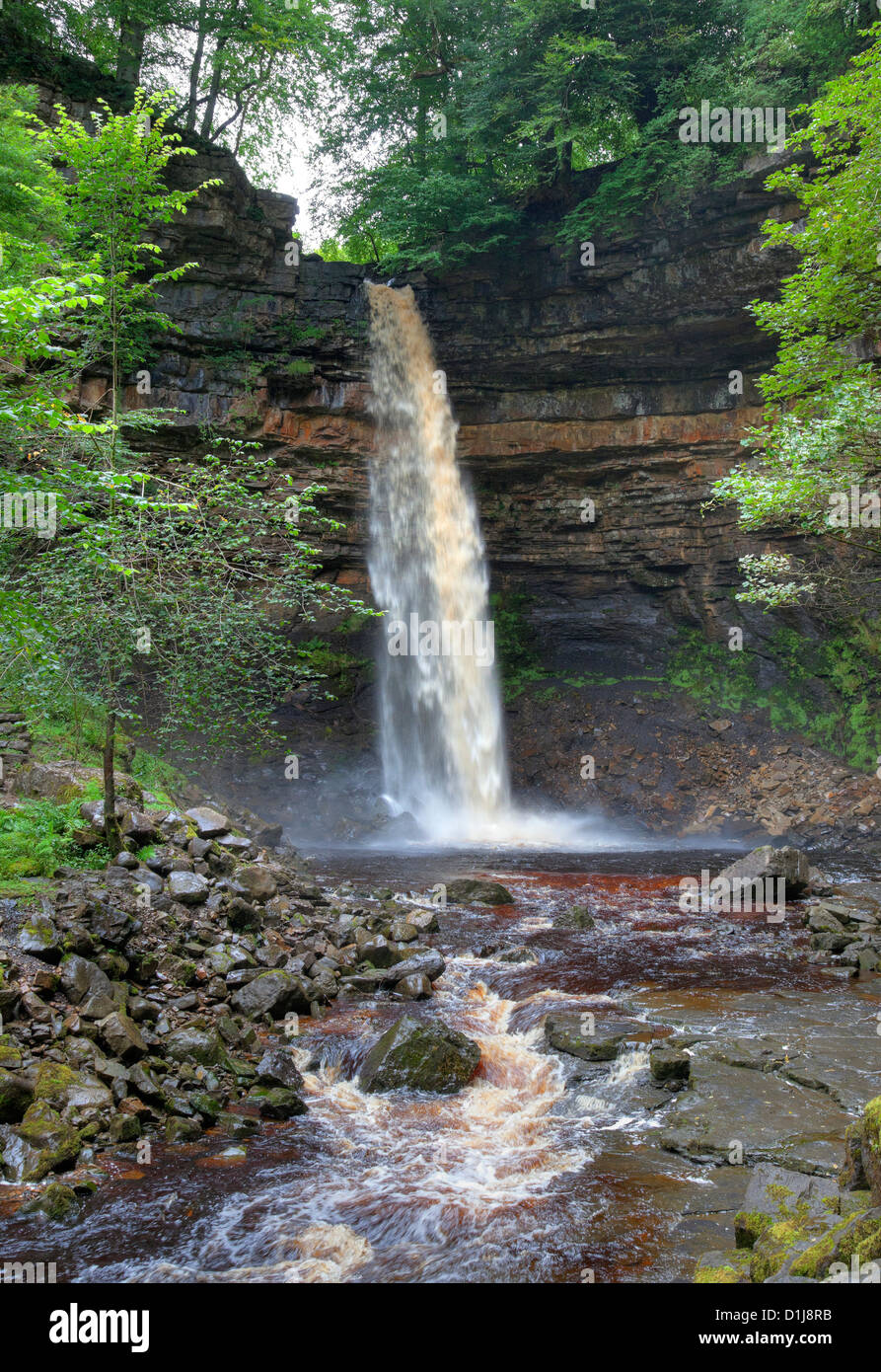 Fuerza Hardraw cascada, Yorkshire, Inglaterra. Foto de stock