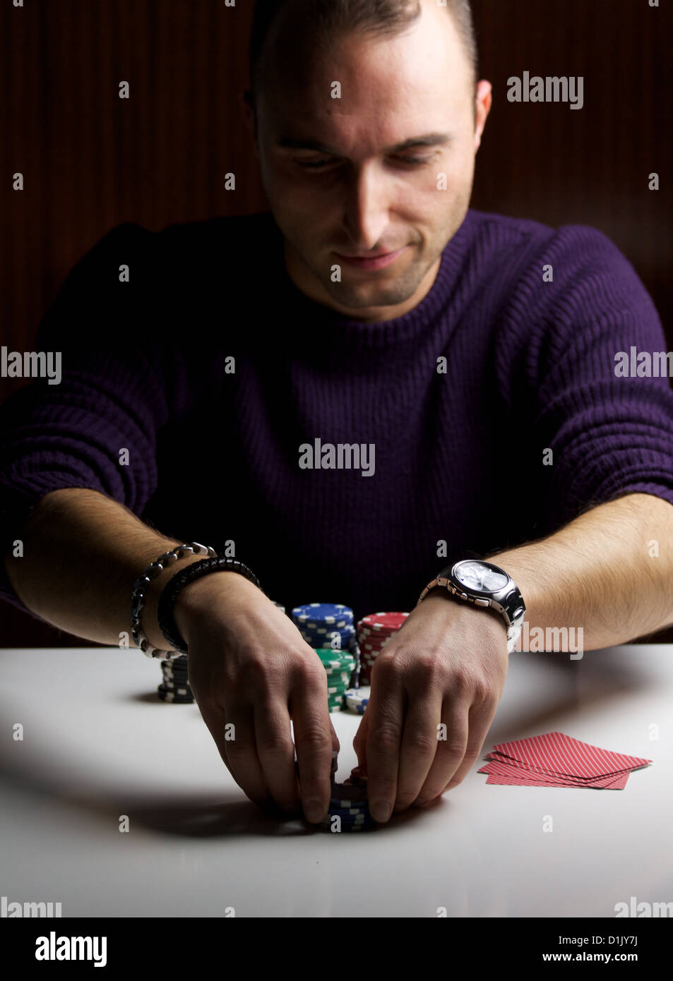 jugador de Poker Foto de stock