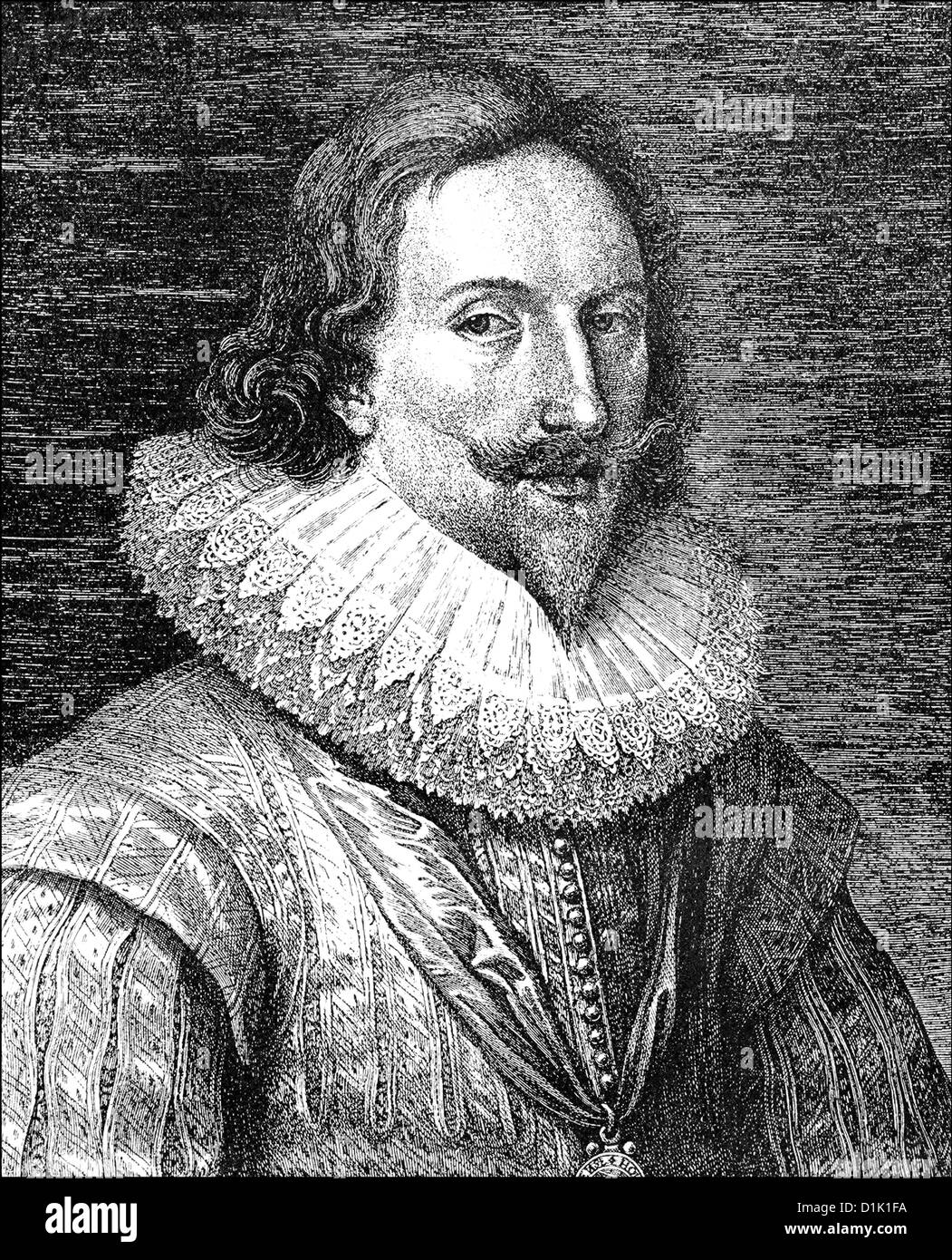 Retrato de Carlos I, 1600 - 1649, Rey de Inglaterra, Escocia e Irlanda, 1625-1649 Foto de stock