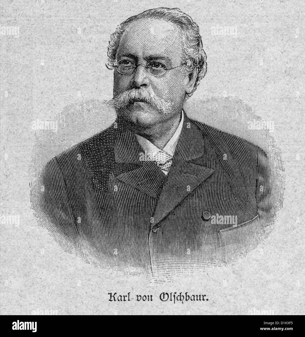 Karl Ritter von Olschbaur, tenor alemán, circa 1895 Foto de stock