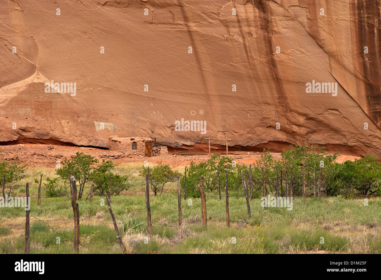 Vaca permanente ruina, Monumento Nacional Cañón de Chelly, Arizona, EE.UU. Foto de stock