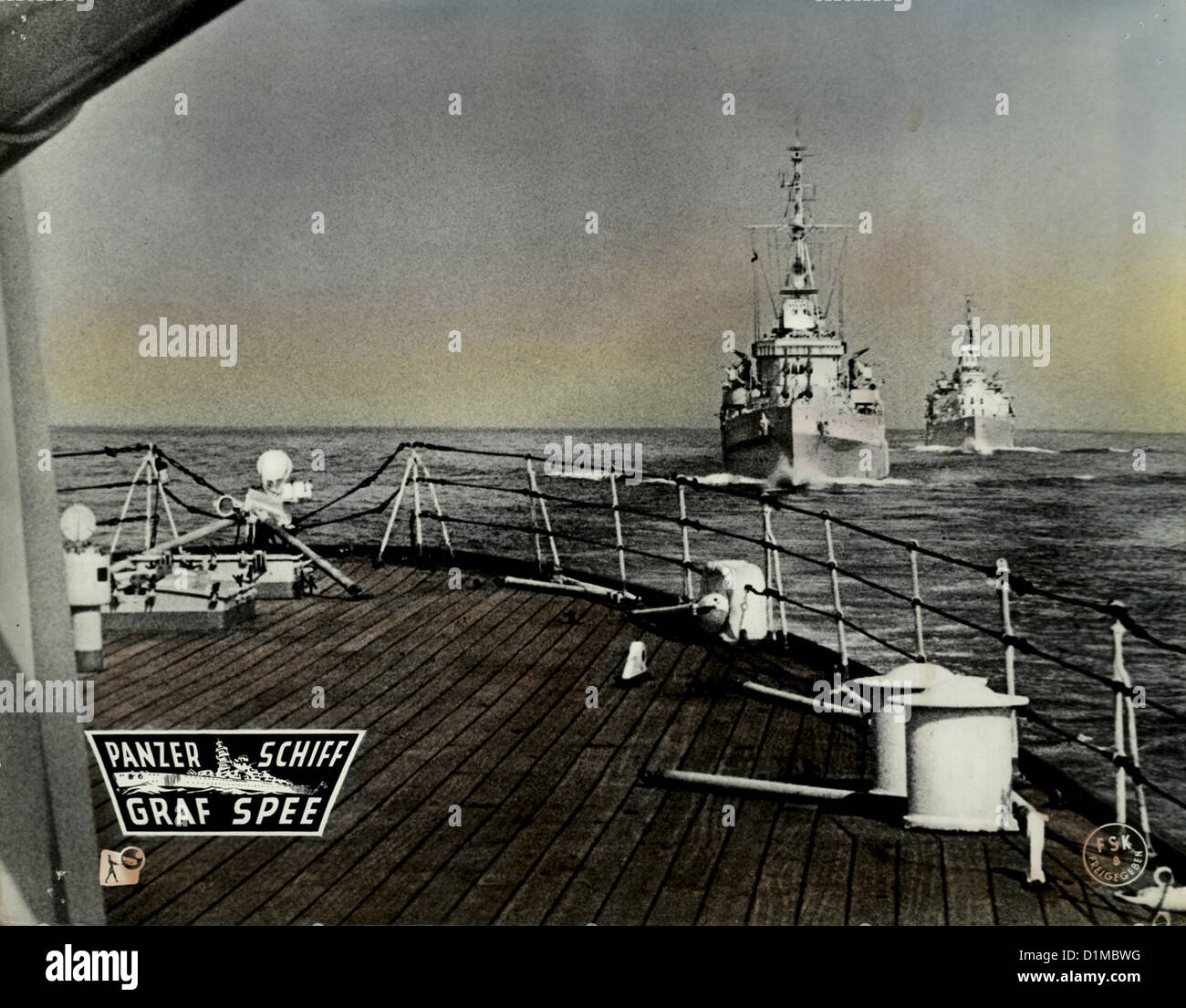 Panzerschiff Graf Spee Batalla del Río de La Plata, el Szenenbild -- Foto de stock