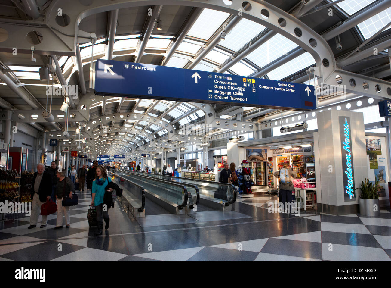El Aeropuerto Internacional O'Hare de Chicago, Illinois, EE.UU. Foto de stock