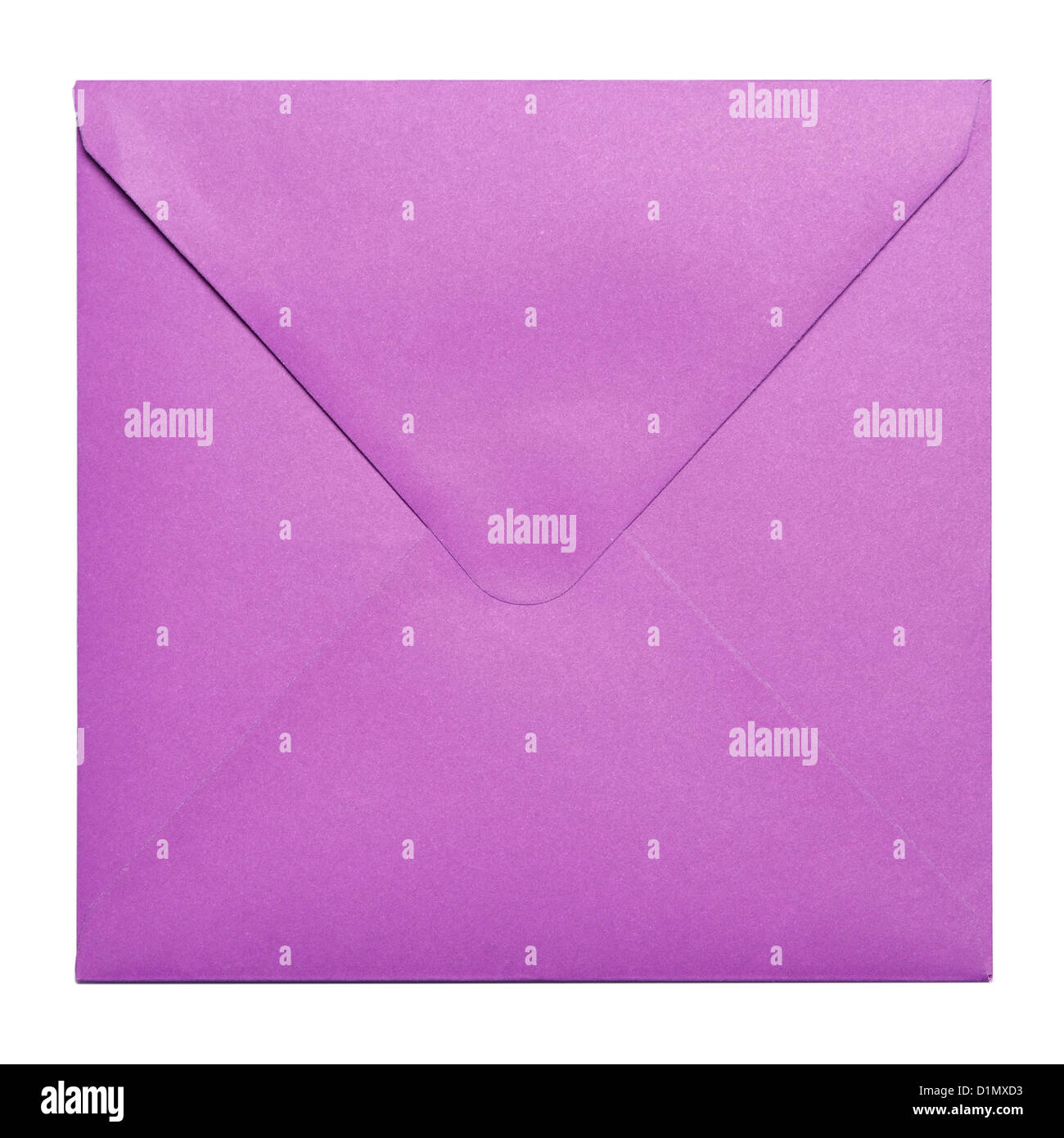 Sellado de sobres cuadrados púrpura Foto de stock