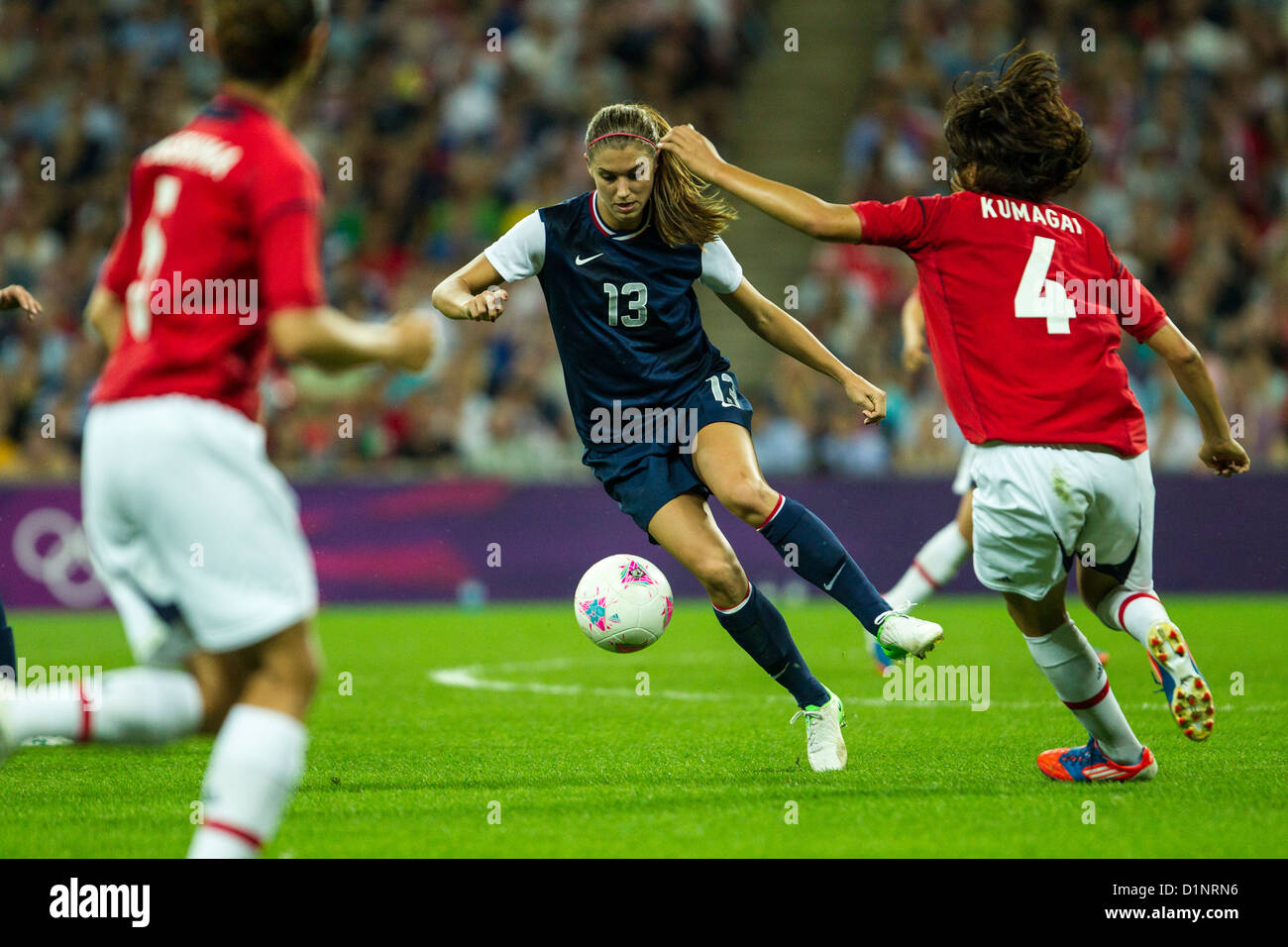 Alex Morgan Estados Unidos Eua Gana Oro En Japon En Femenina De Futbol Soccer En El Verano De Los Juegos Olimpicos De Londres 2012 Fotografia De Stock Alamy