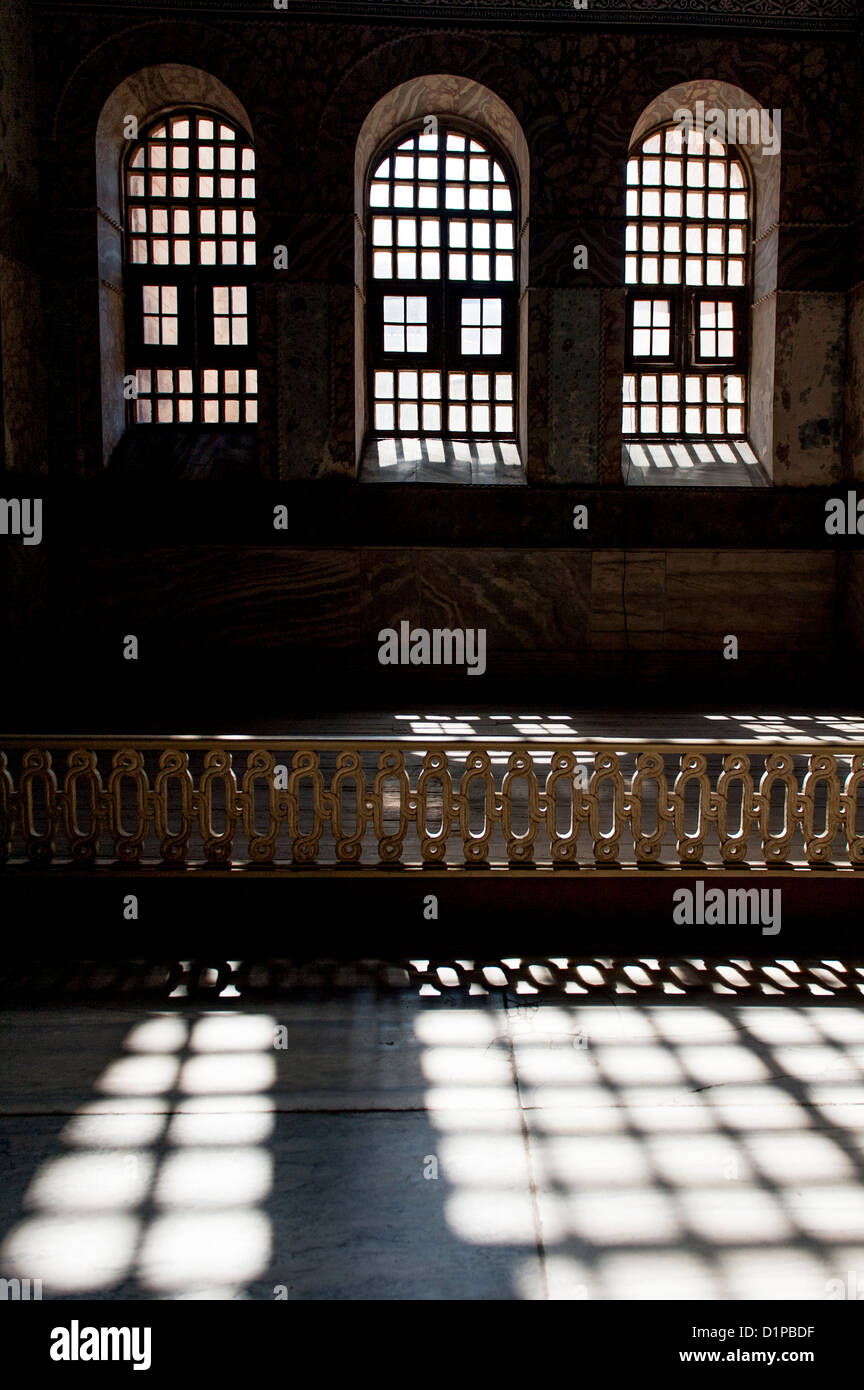 Los interiores de Aya Sofya museo, Estambul, Turquía Foto de stock