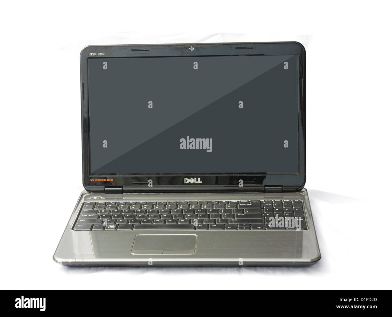 Un ordenador portátil de Dell en fondo blanco Fotografía de stock - Alamy