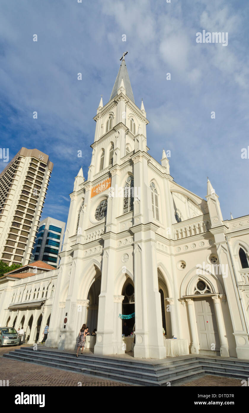 Ex-capilla de estilo gótico del complejo CHIJMES, Singapur Foto de stock