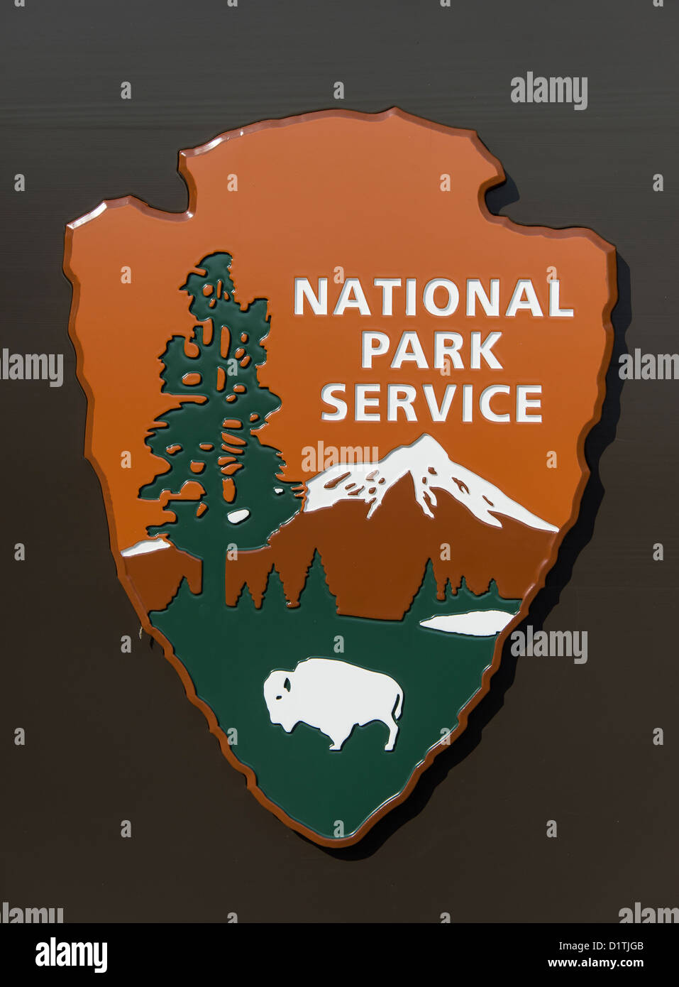 Signo del Servicio de Parques Nacionales de Estados Unidos. Foto de stock
