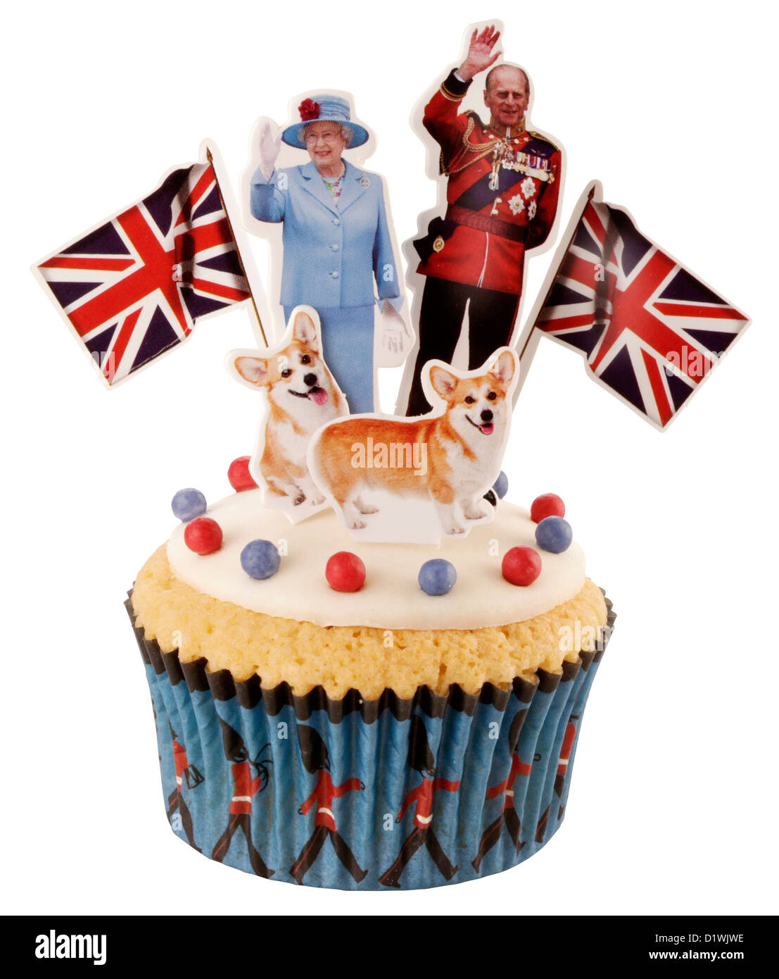 Recorte del Royal British celebración CUPCAKE Foto de stock