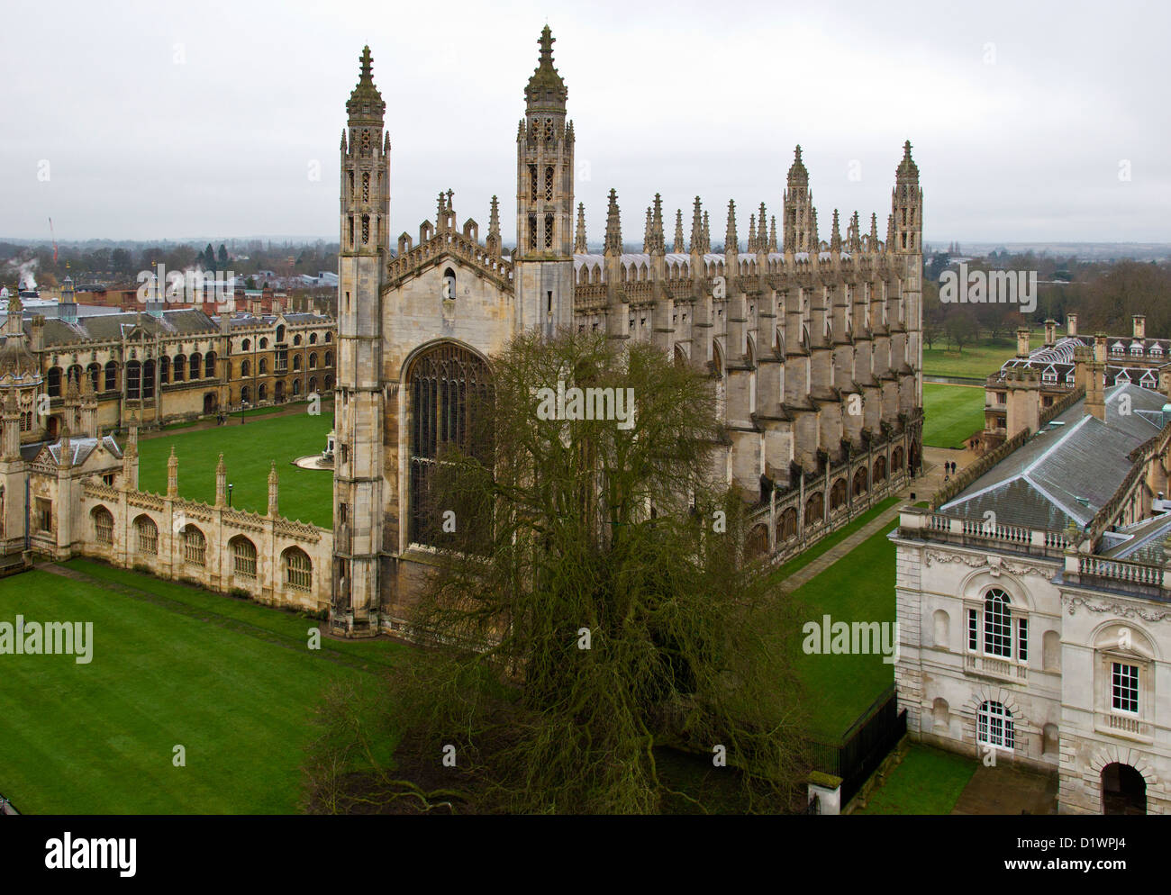 El Kings College de la Universidad de Cambridge y capilla Foto de stock