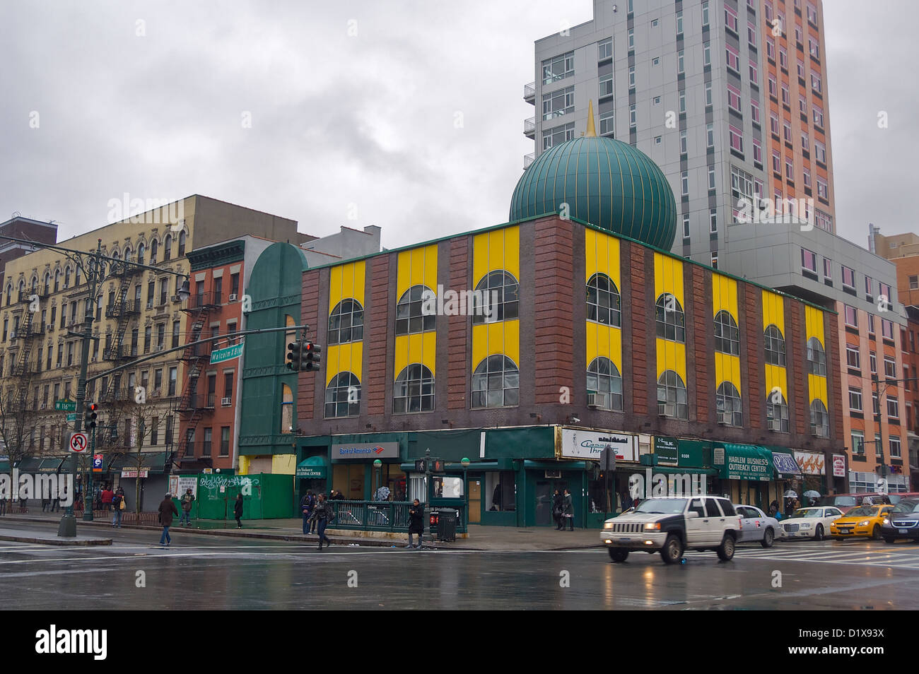 Malcolm Shabazz, Mezquita de Harlem, en la Ciudad de Nueva York Foto de stock