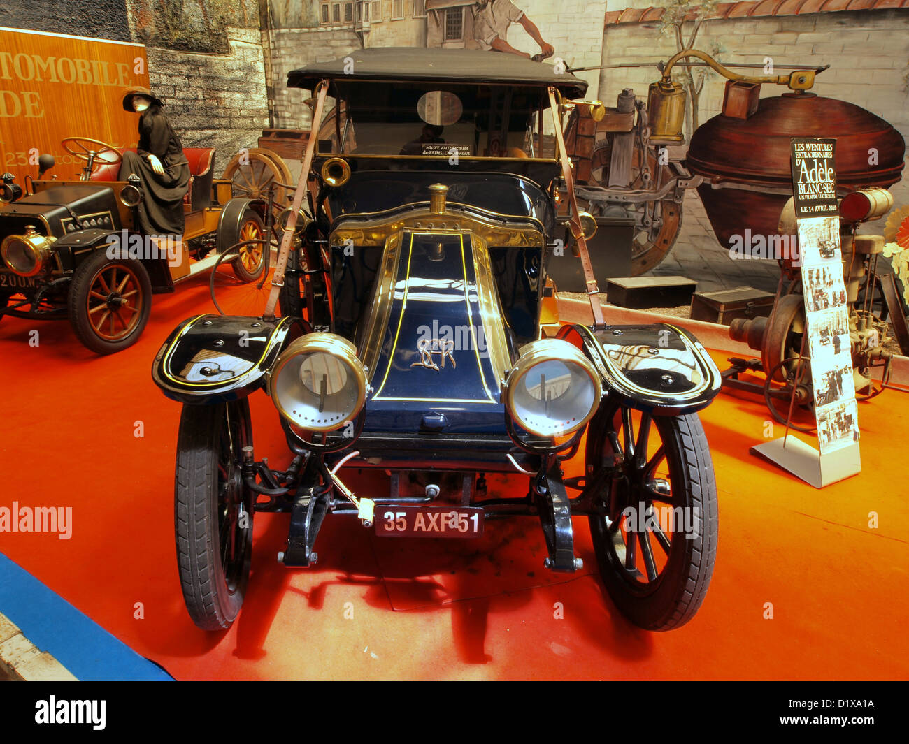 Museo del Automóvil de Reims Champagne 1908 SCAR (Société de Construction Automobile de Reims) Foto de stock